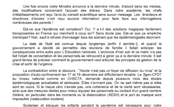 Lettre Ouverte De L’unsag