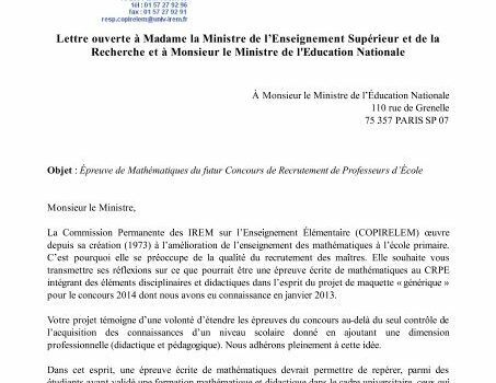 Lettre Ouverte A Monsieur Le Ministre De L’education Nationale
